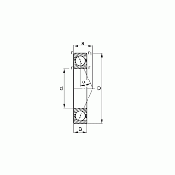 B71912-E-T-P4S FAG Angular Contact Ball Bearings